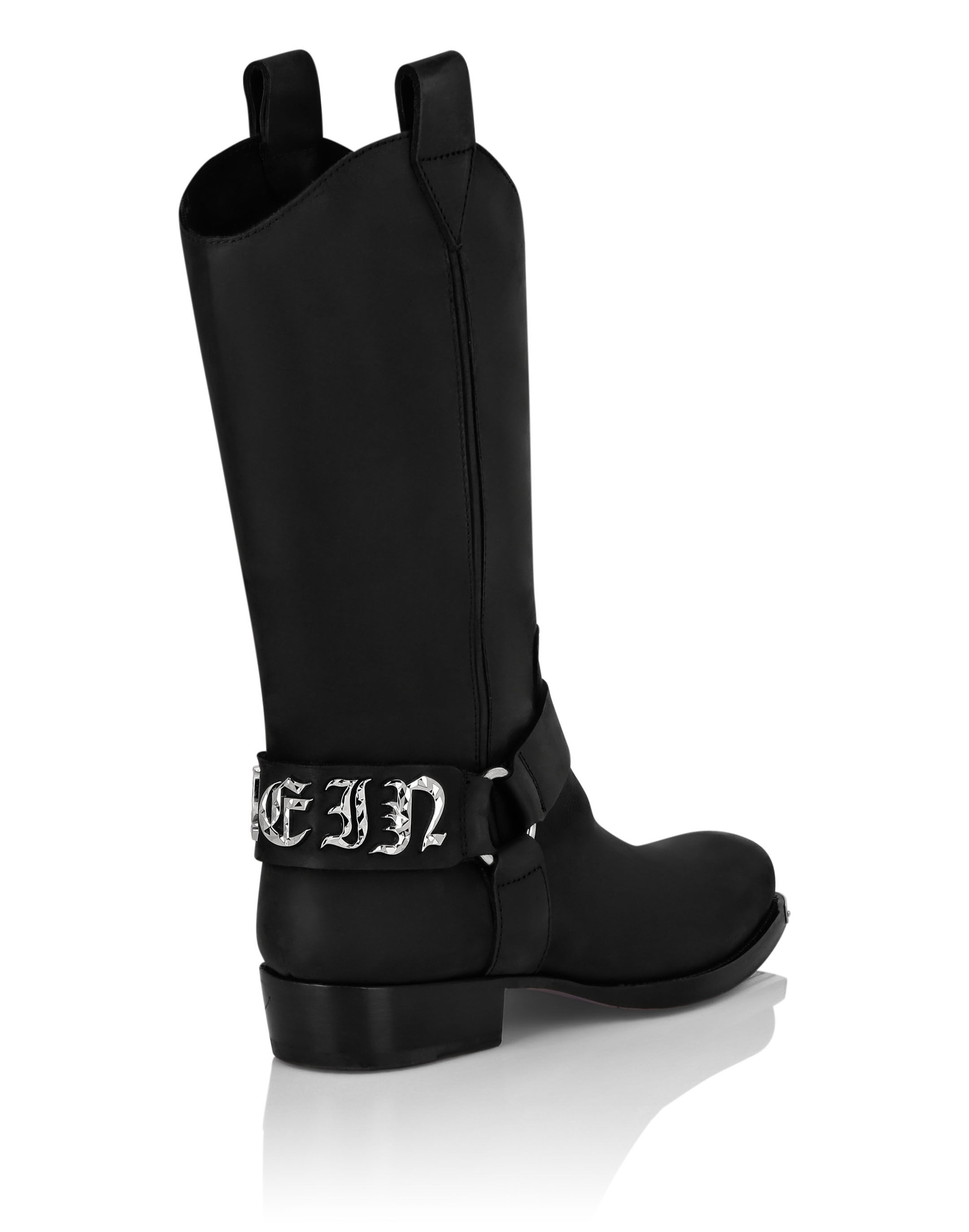 Gothic leather boots deals